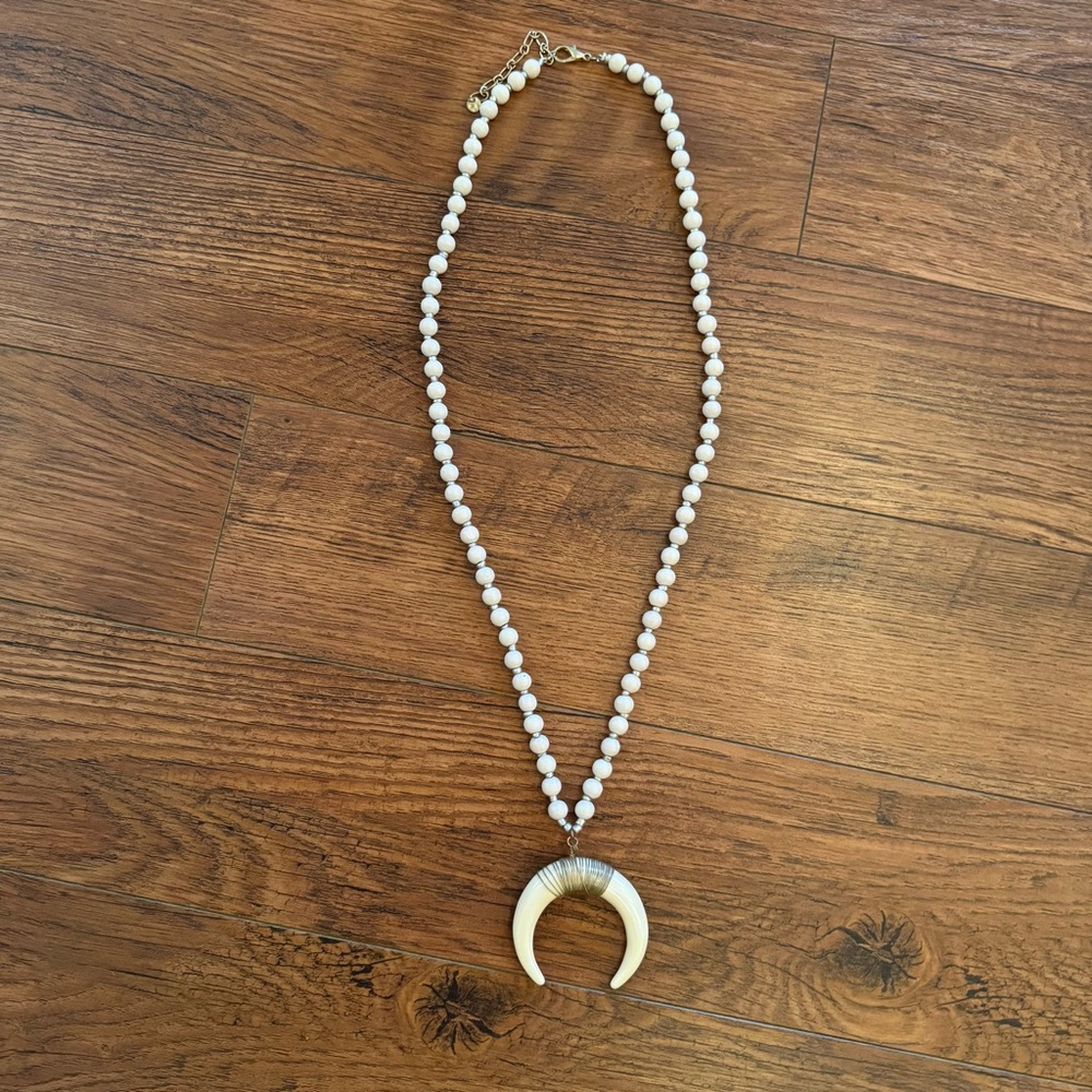 Country Southern Necklace Western Wear Faux Deer Antler Horn Necklace Jewelry